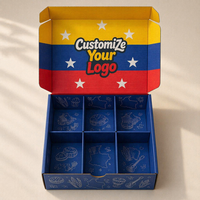 Boîte à collation en papier pliable et portable, écologique, avec logo personnalisé et gaufrage, pour pop-corn, chips, bonbons, biscuits, avec doublure pour le branding de détail