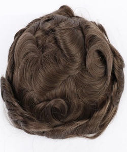 Ampia Disponibilità di Toupet da <span class=keywords><strong>Uomo</strong></span> con Base Australiana, Capelli Umani Europei 100% Vergini, Cuticole Allineate, Nodi Decolorati, Colore Marrone - Product Image 2