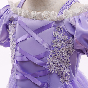 Vestido de manga acampanada para niña, disfraz de Princesa <span class=keywords><strong>Sofía</strong></span> para Halloween, Navidad, fiesta de cumpleaños, gran oferta - Product Image 6