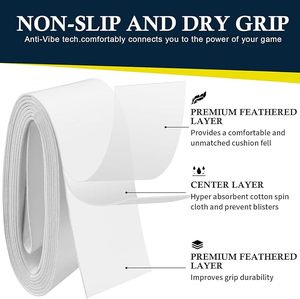 Nouveauté : Bande <span class=keywords><strong>de</strong></span> grip personnalisée/gravée avec logo, <span class=keywords><strong>de</strong></span> qualité supérieure, pour raquettes <span class=keywords><strong>de</strong></span> pickleball, <span class=keywords><strong>de</strong></span> padel et <span class=keywords><strong>de</strong></span> badminton - Product Image 2