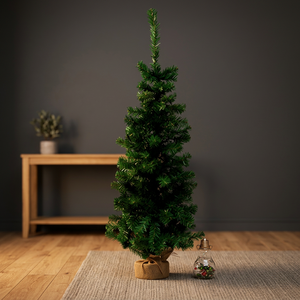 Albero di Natale Verde Alto 120 cm, Casa di Babbo Natale, Dimensioni Personalizzabili, Decorazioni Natalizie con Rami Flessibili in Plastica Artificiale - Product Image 3