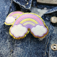 Écussons brodés personnalisés avec bordure Merrow, badges à coudre pour les marques de vêtements, les vestes en jean et les chapeaux