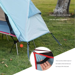 <span class=keywords><strong>Lit</strong></span> <span class=keywords><strong>de</strong></span> camp portable léger imperméable à une chambre à coucher, <span class=keywords><strong>moustiquaire</strong></span> quatre saisons, <span class=keywords><strong>lit</strong></span> <span class=keywords><strong>de</strong></span> camp surélevé pour une <span class=keywords><strong>personne</strong></span>, pour la randonnée en plein air - Product Image 4
