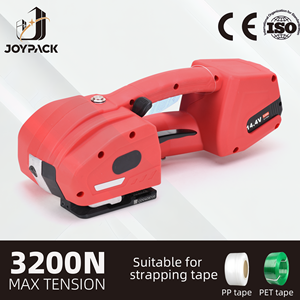 Machine à cerclage plastique sans fil <span class=keywords><strong>K2</strong></span> à batterie, pour sangles PP/PET 13-16mm, tension maximale 3200N, soudage par friction, 300 sangles - Product Image 1