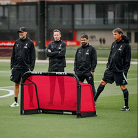But de football extérieur portable 8x24 pieds 5mm, filet de but professionnel pleine taille pour terrains de football 5/3/7/9/11 joueurs, sécurité pour jardin