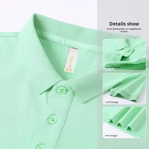 Polo de Verano para Hombre, Marca de Moda, Manga Corta, Estilo Business, Cuello con Botones, Sarga Mercerizada Transpirable, Color Sólido, Tallas XL a 6XL, para Golf - Product Image 4