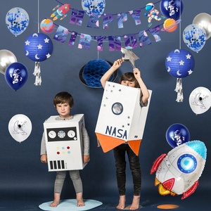 Perlengkapan Pesta Ulang Tahun Anak Laki-Laki Tema Astronot Luar Angkasa Nicro, Dekorasi Pesta Ulang Tahun, Perlengkapan Dekorasi Dinding Rumah - Product Image 3