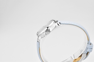 <span class=keywords><strong>Reloj</strong></span> Elegante y Estiloso para <span class=keywords><strong>Mujer</strong></span>, Correa de Cuero Genuino, Movimiento de Cuarzo, Brazalete de Acero Inoxidable, Esfera de Cristal de 30 mm - Product Image 3