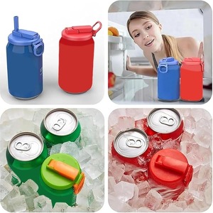Huyo Classic New Reusable Portable Soda Can Lid with Silicone Straw for Canned Beverages <b>Beer</b> 1pc Includes 2 Straws - Product Image 5