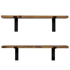Wooden <b>Wall</b> <b>Mounted</b> <b>Shelf</b> Nordic Style Paulownia Wood Patina Durable Single Layer Rectangular Design For Home Storage - Product Image 1