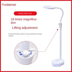 Usine en gros sol debout réglable lampe grossissante pour les yeux du visage Base LED 16x <span class=keywords><strong>loupe</strong></span> 360 réglable US - Product Image 3