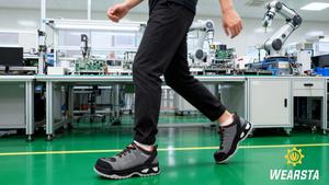 נעלי עבודה שחורות אופנתיות נגד החלקה, עמידות למים, מעור, עם מגן פלדה לאצבעות, לגברים, לתעשייה כבדה, נגד דקירות. - Product Image 4