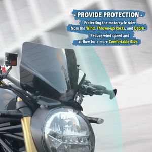 RACEPRO RP8810-1714B RP8810-1714H moto pare-brise pare-brise pour <span class=keywords><strong>Ducati</strong></span> <span class=keywords><strong>MONSTER</strong></span> 821 2014-2020 MONSTER797 2017 2018 - Product Image 4