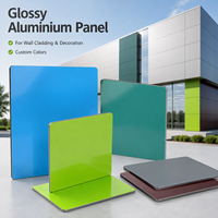 Panneau composite en aluminium multicolore brillant de 4 mm, panneau de façade pour villa, signalétique de magasin et décoration de plafond intérieur