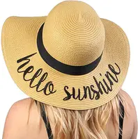 Chapeau de plage en paille pour femmes, offre spéciale, accessoire pliable à large bord, personnalisé, idéal pour l'été