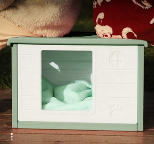 Pet Dog House in plastica Pet House impermeabile ventilato rifugio per <span class=keywords><strong>cuccioli</strong></span> per uso interno esterno con tetto - Product Image 3