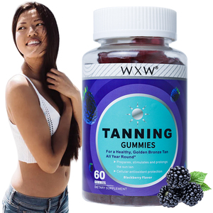 Gummies bronzantes Stock Wxw, complément alimentaire pour le bronzage, gummies à l'huile de carotte, extrait de beurre de cacao, gummies bronzantes - Product Image 1