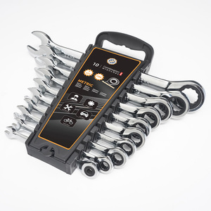 Lot de 10 clés à cliquet combinées à tête fixe 72 dents, certifiées CE, pour réparation automobile (OEM) - Promotionnel - Product Image 1