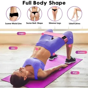 Bandes de résistance pour les fessiers, antidérapantes, élastiques, portables, pour les fessiers, les cuisses, les bandes élastiques pour le yoga, équipement de gym - Product Image 6