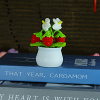 Nouvellement conçu auto-fait au crochet avec de la laine Creative Tricoté Mini-taille Pots de plantes mignons et encourageants positivement