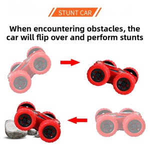 Großhandel doppelseitige ABS Pull Back Auto Reibungs autos Vibration Inertial Toy Pull Back Big Tire Allrad-Muldenkipper - Product Image 5