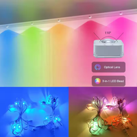 Décoration de Noël, éclairage de gouttière extérieur 24V, lumière intelligente pour maison connectée, RGBIC IP65, éclairage de toit pour fête, vacances, Halloween
