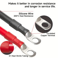 طقم أسلاك بطارية السيارات 6AWG 600V IP67، كابل شحن مع موصل، سلك مطاطي لتخزين الطاقة، محول طاقة جديد