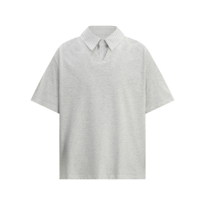 Camiseta de Diseño Casual de Alta Calidad con Sorona, Venta al por Mayor, Cuello de Camisa con Parches Personalizados, Tops de Verano Cleanfit en Stock - Product Image 5