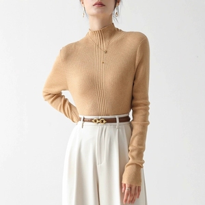 Abito Aderente da Donna con Collo Halter e Maniche Lunghe, Personalizzabile con Logo, Vendita all'Ingrosso, Eco-Friendly, Naturale - Product Image 3