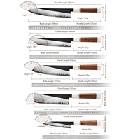 Couteaux de chef japonais Grandsharp Kitchen PM204 / Version chinoise des ensembles de couteaux de chef en acier poudré M390, bois Mkuruti et imitation ivoire
