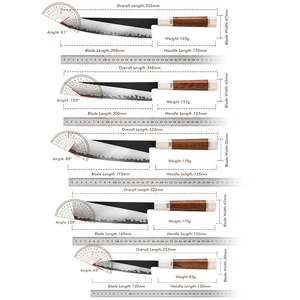 Couteaux de chef <span class=keywords><strong>japonais</strong></span> Grandsharp Kitchen PM204 / Version chinoise des ensembles de couteaux de chef en acier poudré M390, bois Mkuruti et imitation ivoire - Product Image 5