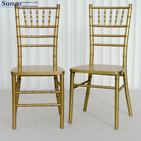 Chaises Chivari en or blanc, coussin pour mariage, fête, Banquet