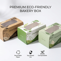 Boîte d'emballage personnalisée pliable et portable pour gâteaux, pains, tartes aux œufs, croissants et bagels - Tendance mode
