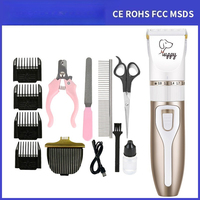Tondeuse Électrique pour Animaux de Compagnie, Tondeuse pour Chiens, Chats, Teddy, Poodle, Tondeuse pour Poils des Pattes, Rasoir pour Fourrure d'Animaux, Kit d'Outils de Toilettage