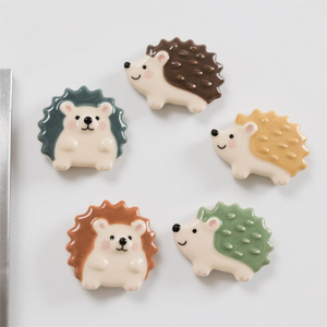 Magnete da frigo in ceramica a forma di <span class=keywords><strong>riccio</strong></span>, decorazione per cucina a tema animale con personalizzazione completa (dimensione/colore/motivo della colonna vertebrale) - Product Image 1