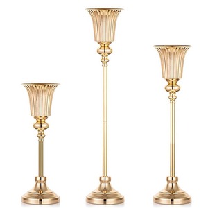 Fabbrica <span class=keywords><strong>oro</strong></span> artificiale composizioni floreali tromba vaso nozze centrotavola decorazioni da tavola per matrimoni eventi speciali - Product Image 5