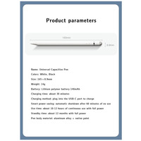 Stylet capacitif électromagnétique actif 2-en-1 en métal avec détection d'inclinaison et rejet de la paume pour iPad et tablettes Android