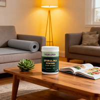 Poudre de spiruline concentrée, protéine végétale, soutient la santé immunitaire et la fonction cardiovasculaire, complément alimentaire à base de spiruline