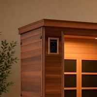 Sauna infrarouge pour 2-3 personnes, cabane modulaire en cèdre canadien, spa intérieur/extérieur pour la maison