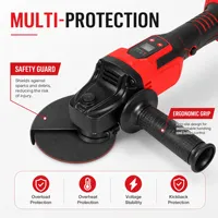 Meuleuse d'angle sans fil sans balais de 125 mm avec batterie lithium-ion pour la découpe et le meulage général