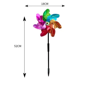 Светоотражающая Радужная вертушка мигающая красочная садовая пластиковая ветряная мельница для праздничного украшения