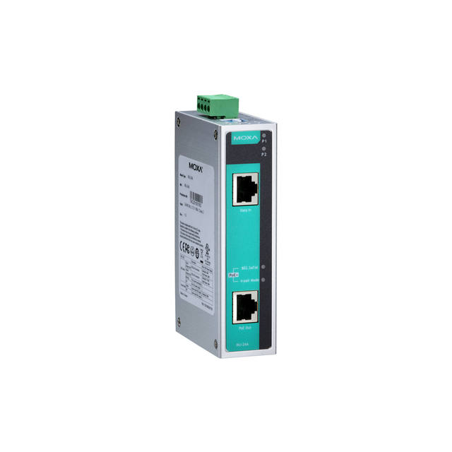 MOXA INJ-24A INJ-24A-T 24VDC Industrial Power Injector for PoE Applications with Terminal Block Connection