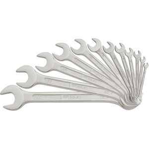 ชุดประแจวงล้อเหล็ก CRV ปลายเปิด12ชิ้นขนาด17มม. เคลือบโครเมี่ยมสำหรับอุตสาหกรรมซ่อม DIY บรรจุกล่อง - Product Image 1