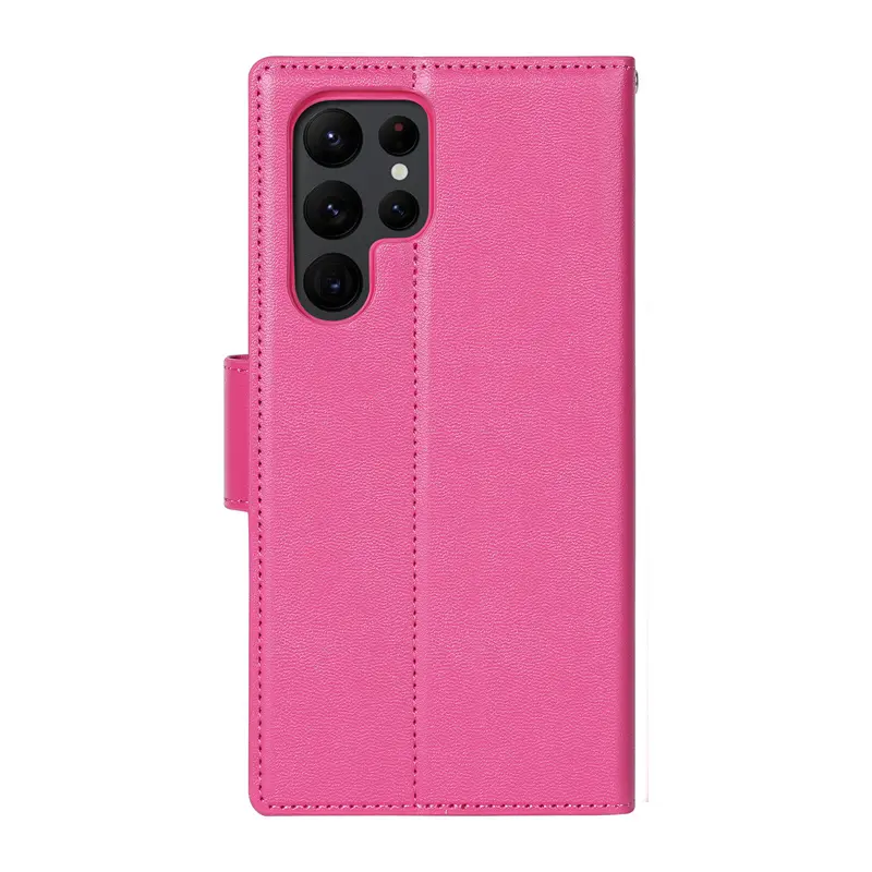 Casing dompet ponsel kulit TPU + polikarbonat, casing Flip kulit Ultra TPU untuk Samsung S23 S24