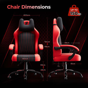 <span class=keywords><strong>Fauteuil</strong></span> de jeu en cuir rouge personnalisé, pivotant, à dossier haut, style course, pour ordinateur, vente en gros - Product Image 5