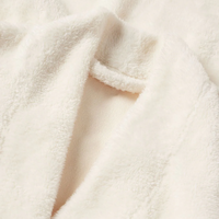 Peignoir de bain d'hôtel de luxe personnalisé, blanc, rose, en microfibre de cachemire, long peignoir de spa pour hommes et femmes, doublure en peluche, thermique, doux, absorbant, uni