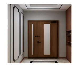 Tür kehrer für Außentüren 42 Zoll mit Holz gitter Tür verriegelung Kunst aufgehängt