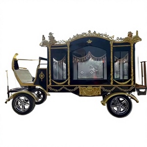 Hueva Fúnebre Clásica con Caballos Negros, Hermosa Limusina Fúnebre de Lujo con 4-6 Asientos y Neumáticos de Caucho Sólido en Venta - Product Image 1