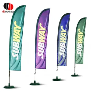 Wholesale Custom Design Beach Feather Flag Banner Promotional Wind Flying Outdoor Event Advertising Feather Flag Banner