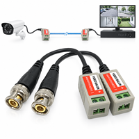 Balun vidéo passif HD UTP BNC vers RJ45 pour caméra CCTV, DVR, moniteur, portée 300m à 600m sur câble réseau Cat5e Cat6, sécurité